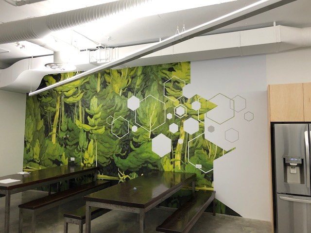 Office Wall Mural and Decals at Carbon 60 Vancouver | Multigraphics